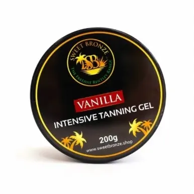Sweet Bronze vanilla intensive tanning gel product shot