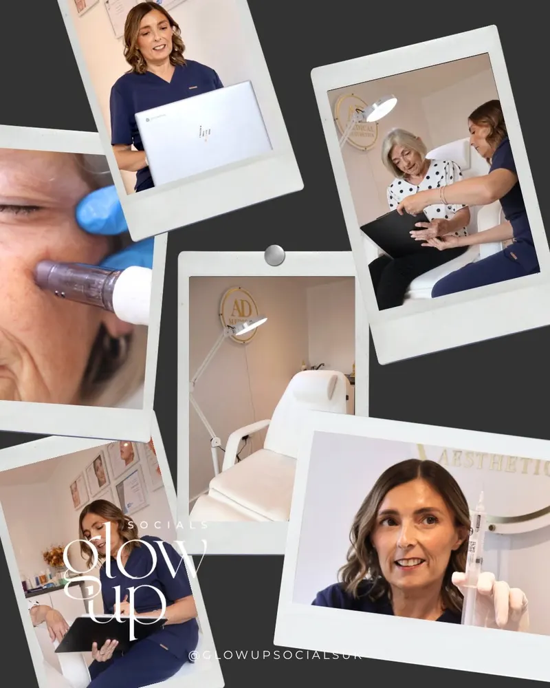 Medical aesthetics clinic content shoot collage